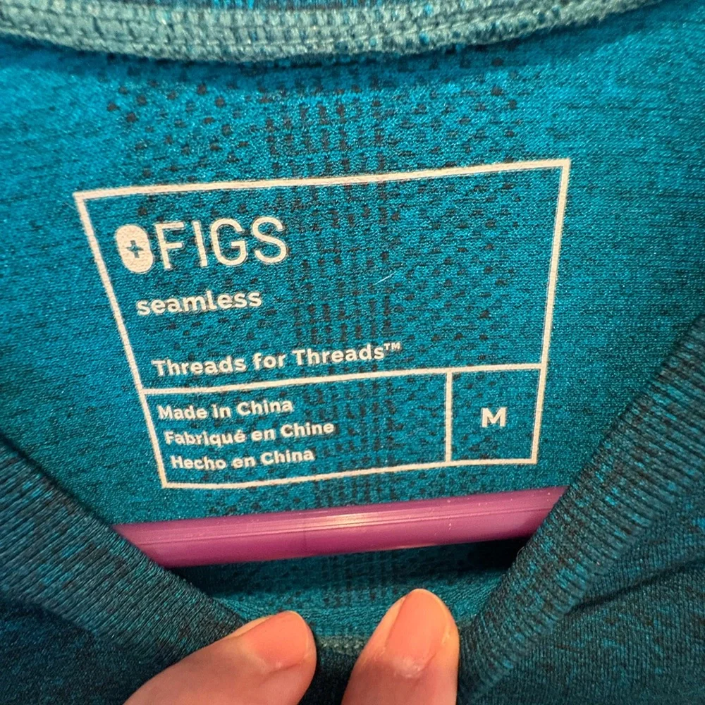 Figs Women's M Teal Seamless salta under scrub - Picture 2 of 3